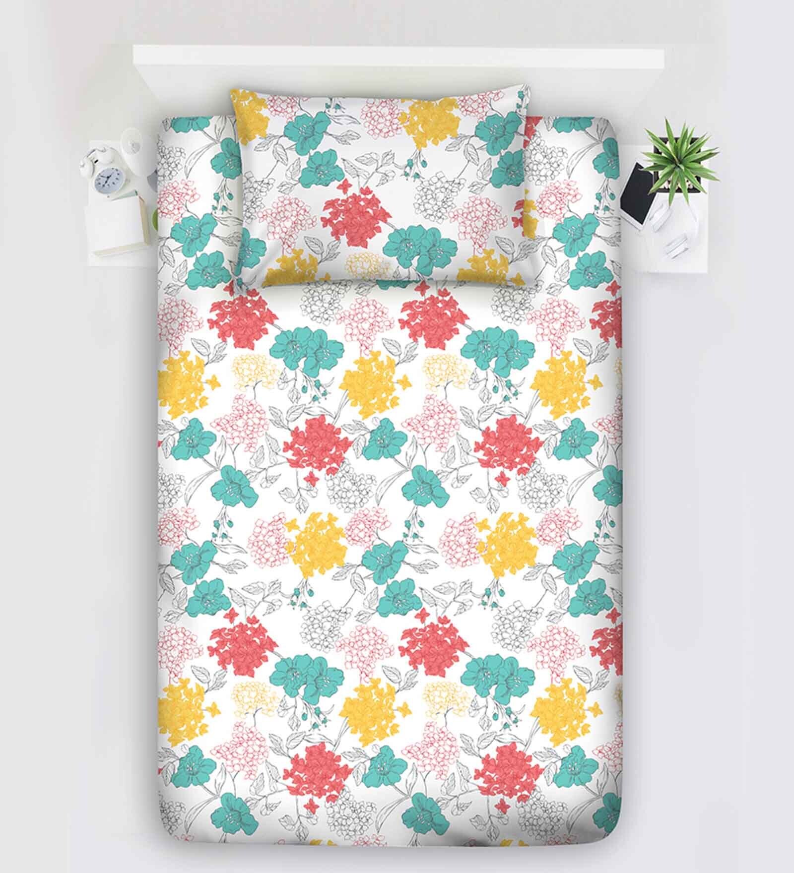 multicolor-floral-144-tc-cotton-single-bedsheet-with-1-pillow-cover-by-layers-multicolor-floral-144--ojzzpu