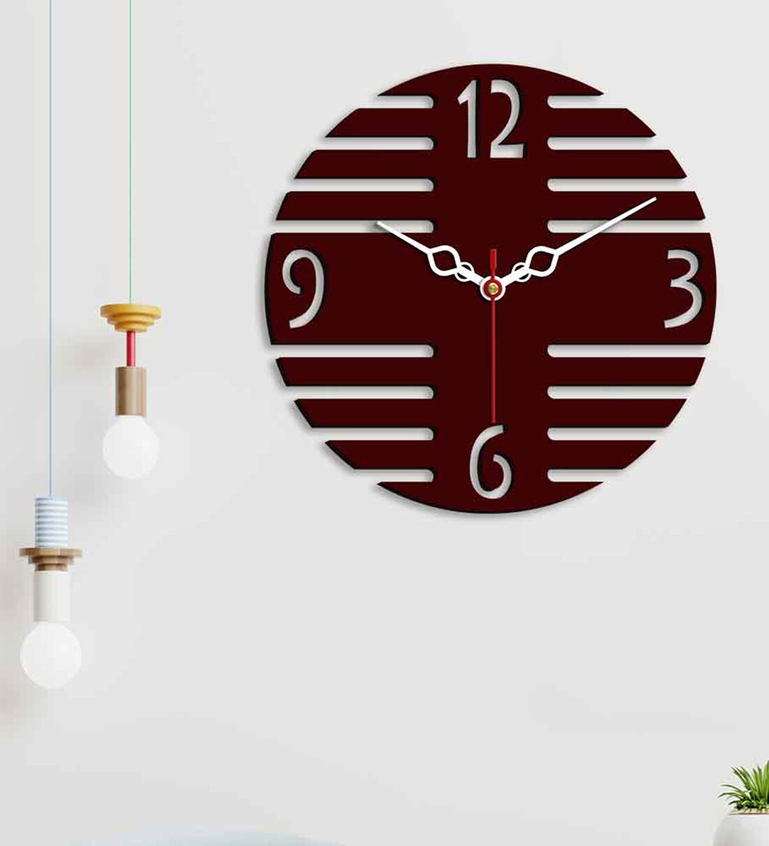 plus-shape-designer-brown-wood---mdf-wall-clock-plus-shape-designer-brown-wood---mdf-wall-clock-tcp13x